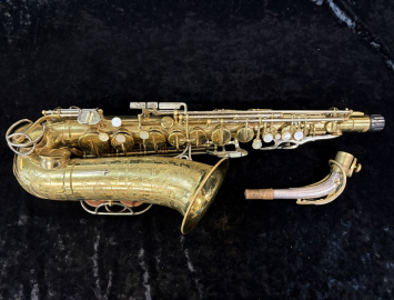 RARE Original Lacquer Martin Magna Alto Sax w/ Original Sterling Neck - Serial # 206895